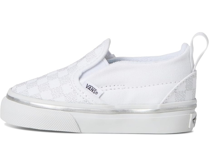 Кеды Vans Slip-On V детские с серебристым узором