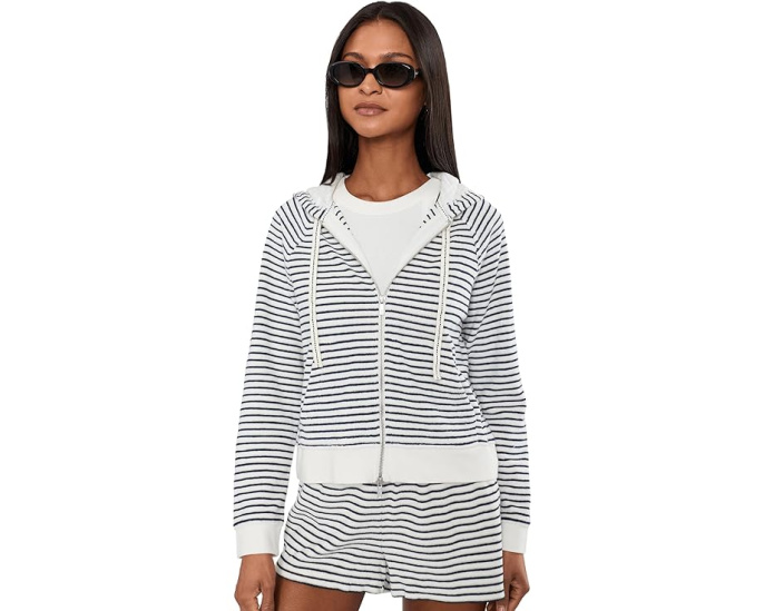 Tommy Bahama Худи Suncoast Loop Terry Striped на молнии с капюшоном