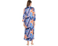 Кафтан Natori Magnolia Printed Satin Mandarin Caftan из сатина с принтом