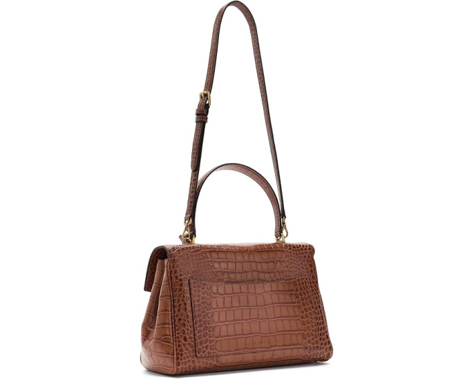 Lauren Ralph Lauren сумка Croc-Embossed Medium Farrah Soft из кожи крокодила