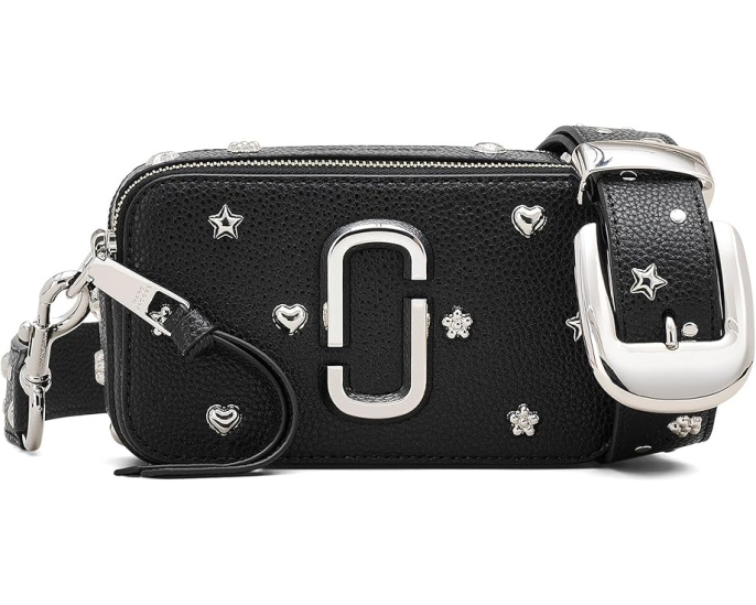 Мини сумка The Mini Icon Stud Snapshot с заклепками и съемным ремнем Marc Jacobs
