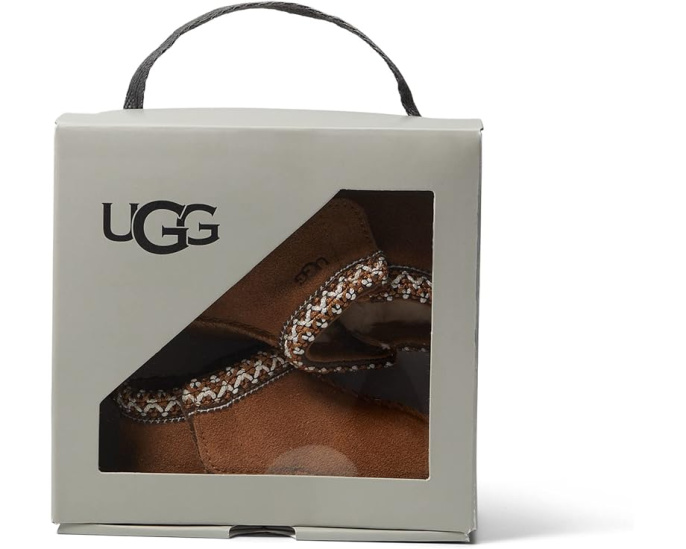 Детские тапочки UGG Tasman из замши на липучке