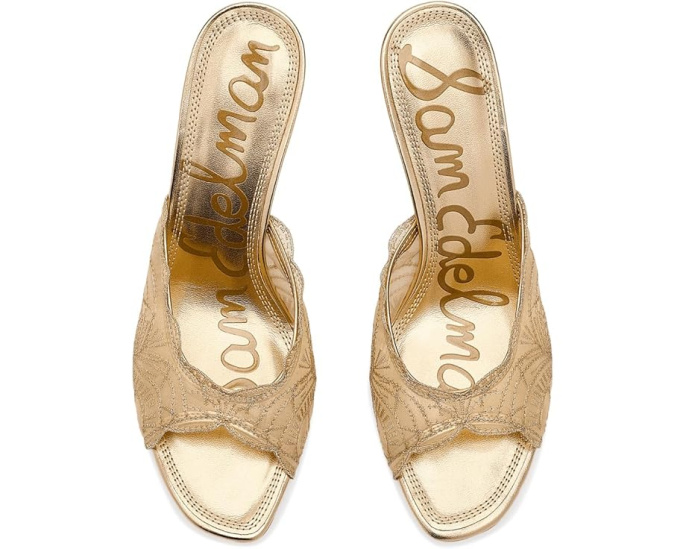 Сандалии Sam Edelman Iva с сетчатым верхом и ажурными краями на высоком каблуке