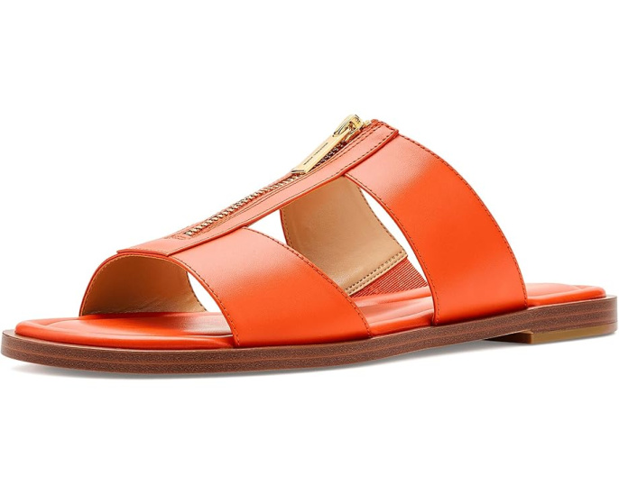 Сандалии Berkley Flat от MICHAEL Michael Kors с молнией и открытым мысом