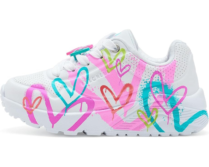 Детские кроссовки SKECHERS KIDS с дизайном James Goldcrown Uno Lite Flutter Hearts