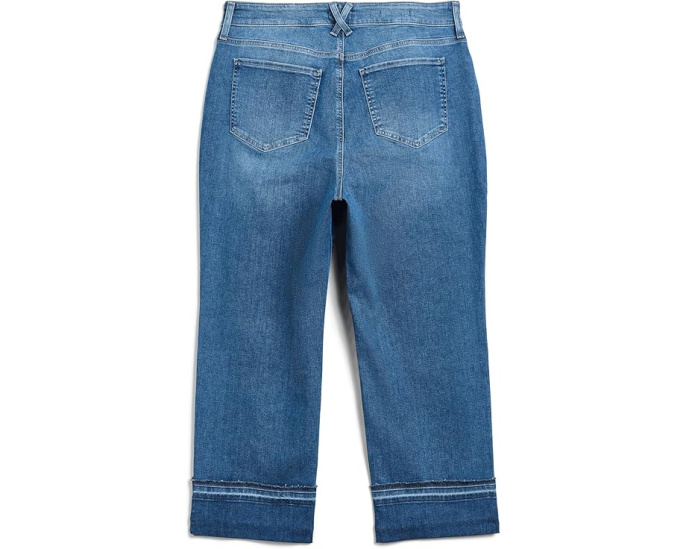 Джинсы Bailey Relaxed Straight Ankle Raw Cuff Plus Size от NYDJ с необработанным краем