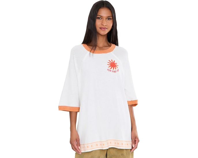 Футболка Free People Giulia Tee с заплатками