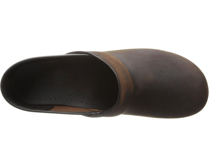 Классические клоги Dansko Professional с контурной стелькой и кожаным верхом