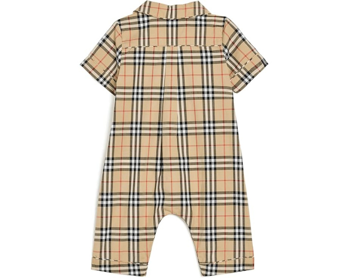 Детский боди Burberry Kids Andreas Newborn с принтом в клетку