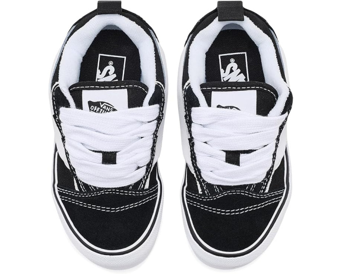 Детские кеды Vans Knu Skool Bolt черные на шнуровке
