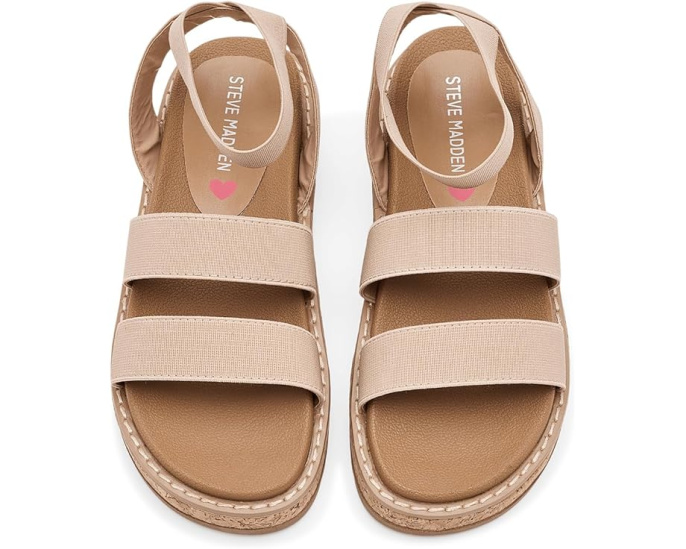 Детские сандалии Steve Madden Kids Avril с эластичными ремешками и подошвой из пробки