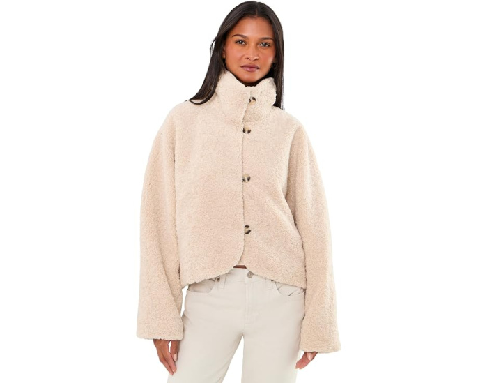 Куртка Free People Softest Touch из флиса с воротником