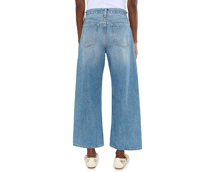 Вышитые джинсы Madewell Embroidered Low Slung Baggy Crop в стиле Worn
