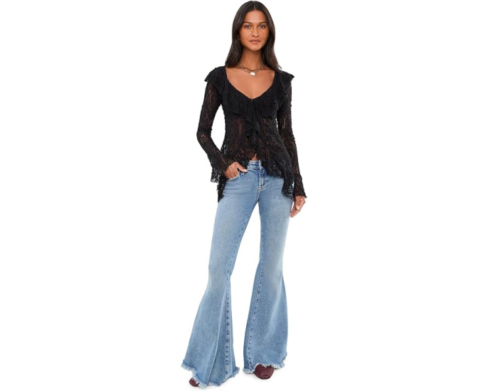 Кардиган Free People Laney с рюшами и вязаным узором