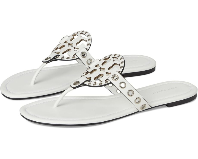 Босоножки Miller Eyelet Sandal Tory Burch с металлическими вставками