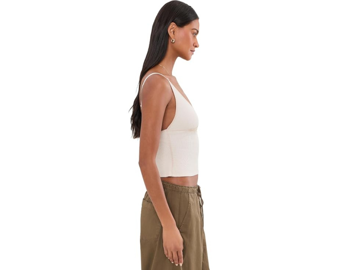 Топ Made You Blush Lounge Tan от Free People с V-образным вырезом