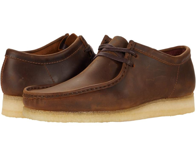 Мокасины Clarks Wallabee с кремовой подошвой для максимального комфорта