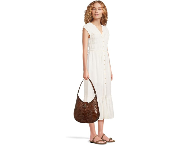 Сумка Brahmin Fallon Slim Shoulderbag через плечо с поворотным замком и карманами