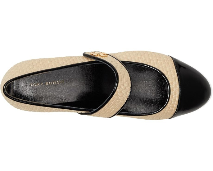 Туфли Tory Burch Cap-Toe Mary Jane Heel Ballet 25mm с контрастным носком