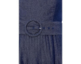 Джинсовое миди платье Pintucked Denim Midi Adrianna Papell с квадратным вырезом