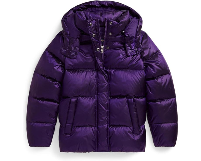 Пуховая куртка с капюшоном Metallic Down от Polo Ralph Lauren Kids для старших детей