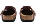 Клоги Birkenstock Boston Rivets с заклепками из замши перцового цвета