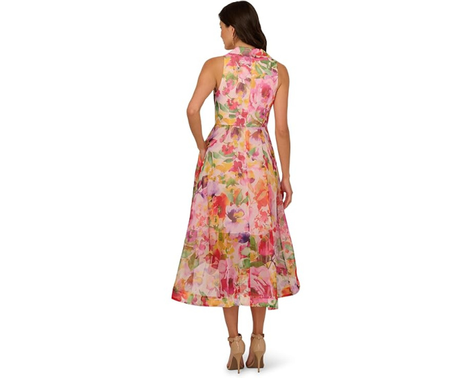 Платье Adrianna Papell Printed High-Low с асимметричным подолом