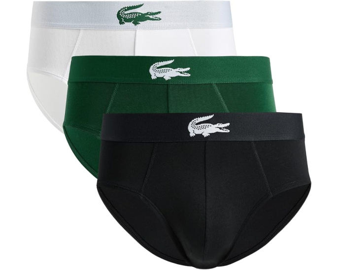 3 пары трусов Lacoste из стрейч-джерси с эластичным поясом