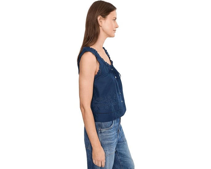 Топ Leah от Madewell с вышивкой в стиле 60-х