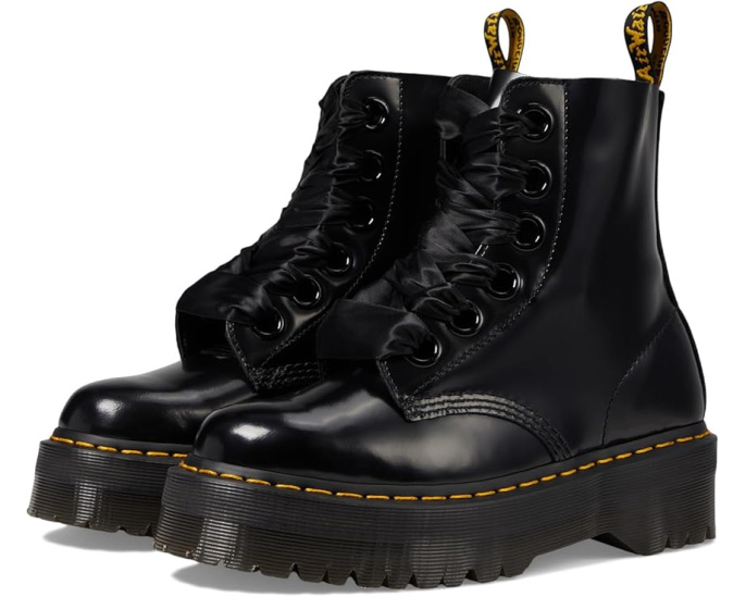 Ботинки Dr. Martens Molly Quad Retro на высокой платформе с гладкой кожей