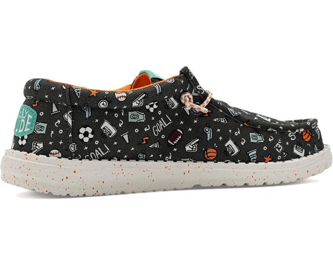 Детские кроссовки Wally Print с технологией Flex & Fold и эластичными шнурками Hey Dude