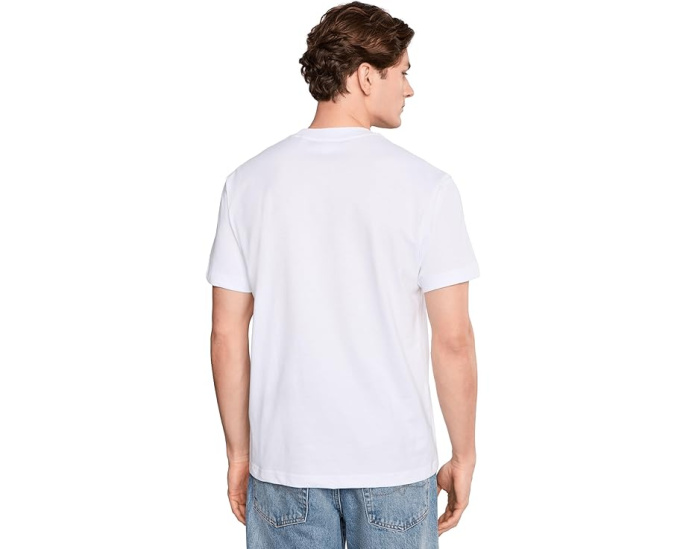 Футболка Lacoste из хлопка с принтом и вышитым крокодилом