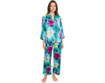 Пижама Natori Viva из сатина с принтом и мандариновым воротником