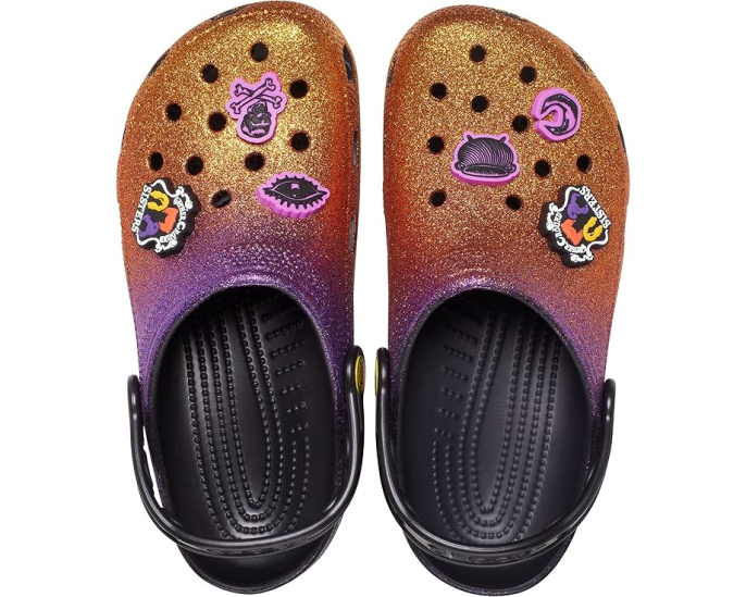 Кроксы Crocs Classic Disney Hocus Pocus с блестками и стразами Jibbitz