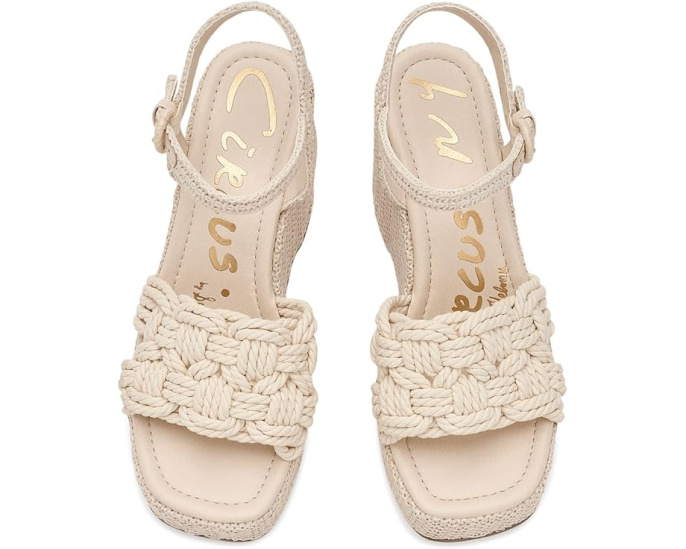 Босоножки-клинья Jackie с плетеным верхом и регулируемым ремешком Circus NY by Sam Edelman