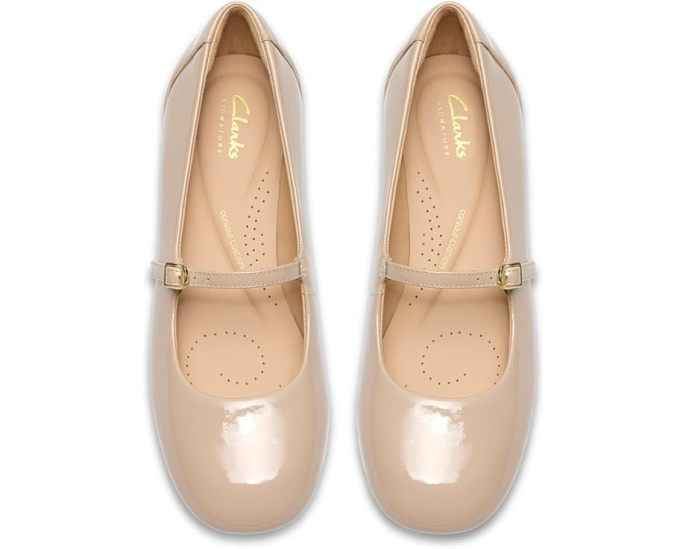 Туфли Clarks Daiss 30 Bar из лаковой кожи с ремешком и каблуком 30 мм