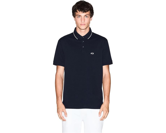 Приталенное поло Essential Slim Logo с вышивкой Armani Exchange