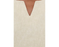 Футболка Rumba Linen Split Neck Tee из льна с вырезом NIC+ZOE