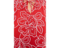 Топ CeCe Flutter Sleeve с вышивкой и завязками цвета Classic Cherry