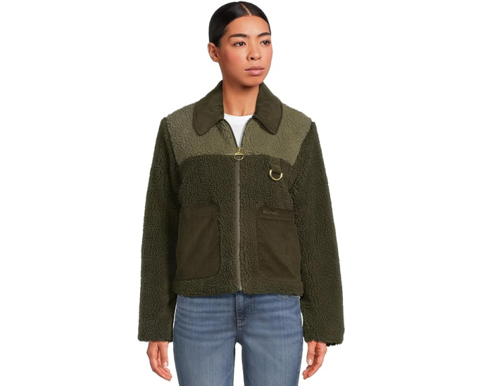 Флисовая куртка Barbour Malena укороченного кроя с карманами