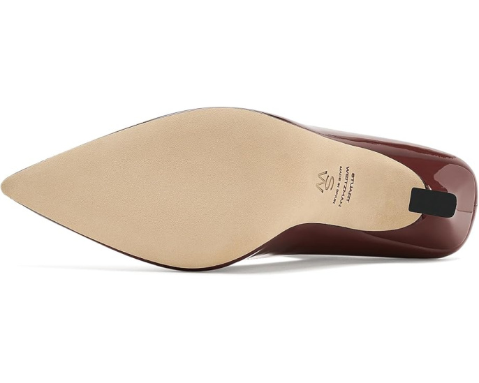 Насосы Vinnie 85 Stuart Weitzman с острым мысом и уникальным каблуком