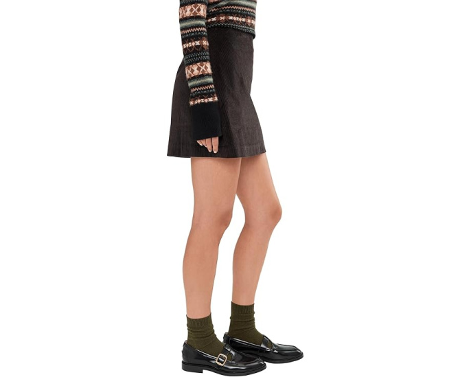 Мини-юбка Madewell Cord Minimal из вельвета с застежкой на молнии