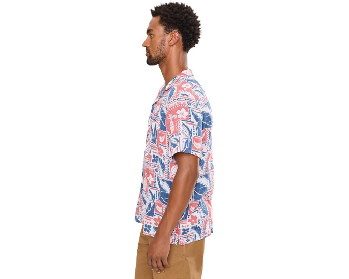 Кабана рубашка Waikiki Woodblock Seabreeze Linen Rayon от Vineyard Vines