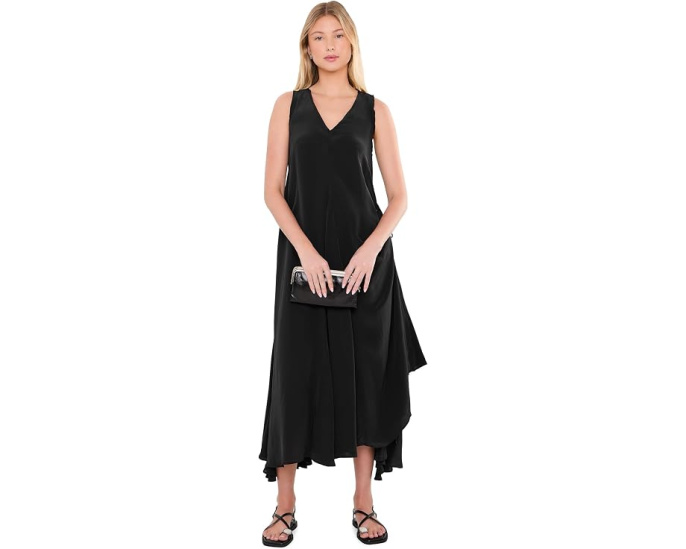 Платье AllSaints Sybil миди с асимметричным подолом