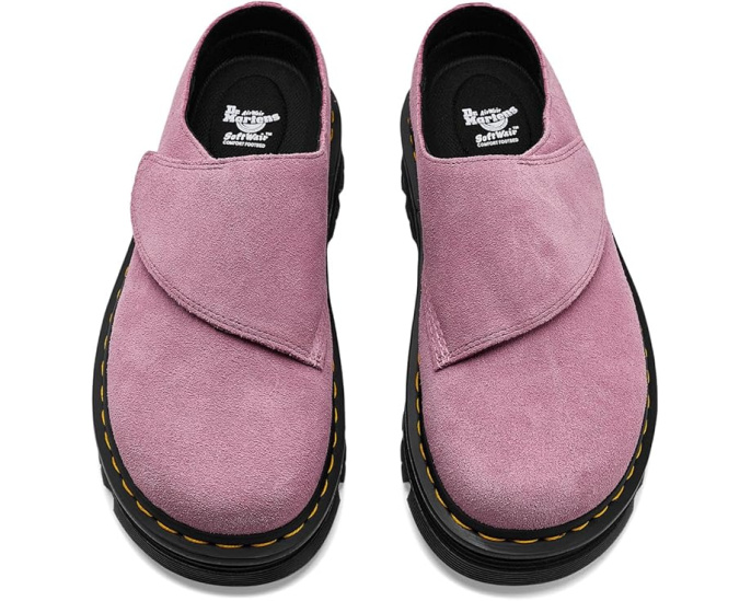Мюли Dr. Martens Zebzag Anywair на платформе из замши Dusty Rose EH