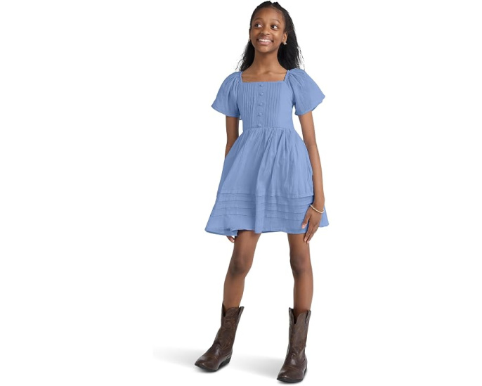 Платье мини Faux Pintuck от abercrombie kids с квадратным вырезом