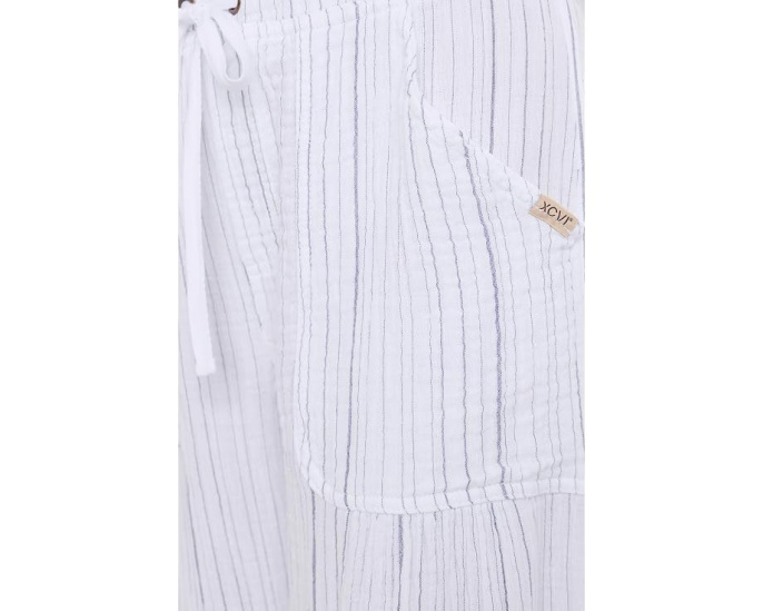 XCVI Штаны Muriel Wide Leg в полоску белые