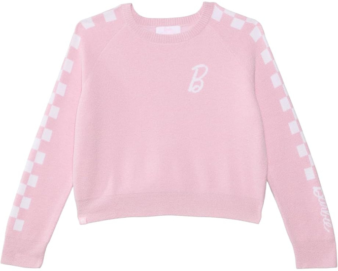 Толстовка Barefoot Dreams CozyChic Ultra Lite с клетчатым узором Barbie для детей