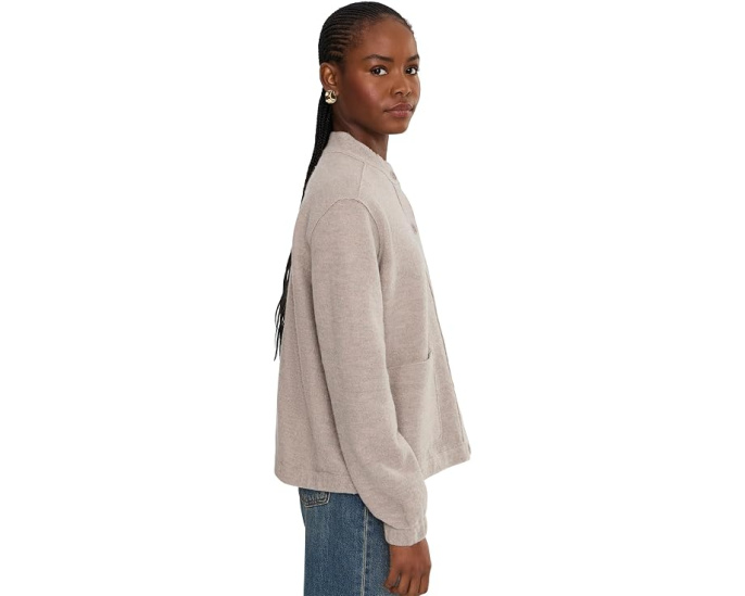 Lightweight Boiled Wool Stand Collar Jacket