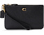 Маленький кошелек на запястье COACH Polished Pebble из кожи